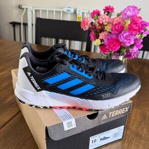Adidas Terrex Black and Blue Trail Shoes